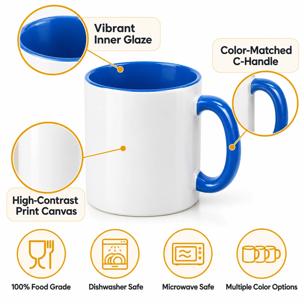 Dual-Tone Inner Colour Ceramic Mug - view 3